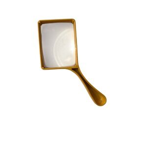Mcleod Coil Vintage Rectangular Magnifying Glass Yellow England 9 Inch Retro